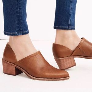 Madewell Brady Low Cut Booties Brown Cognac size 8